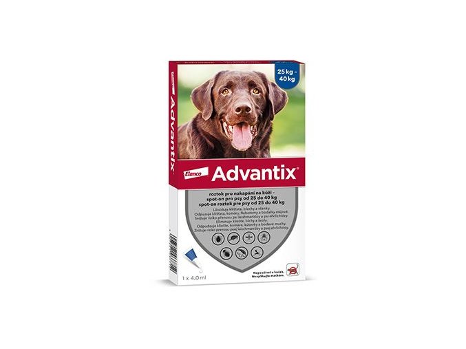 Advantix Spot On 1x4ml pro psy nad 25-40kg (1 pipeta)