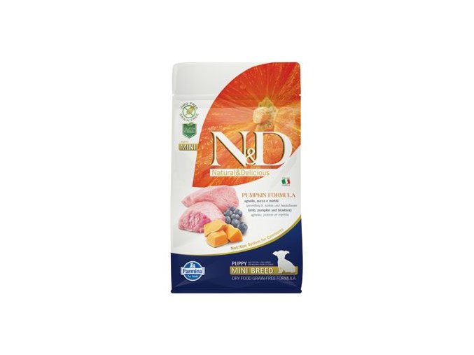 N&D Pumpkin DOG Puppy Mini Lamb & Blueberry 800g