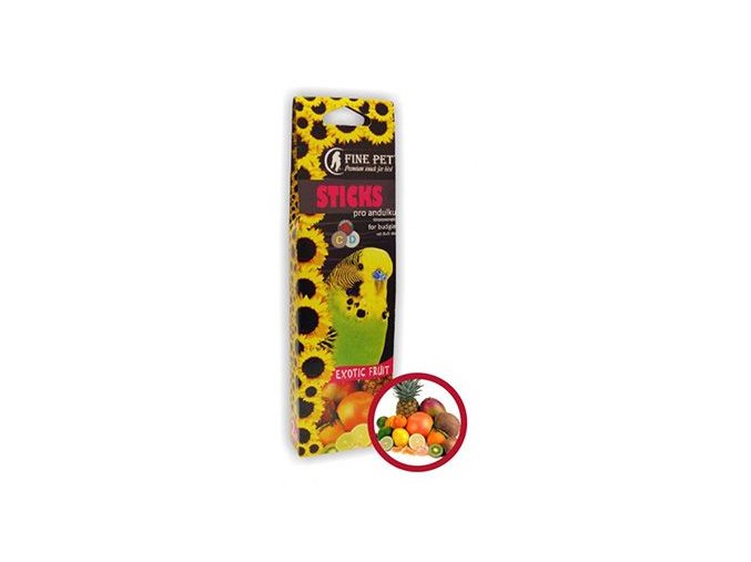 FINE PET Tyčinka Andulka Exotické ovoce 2ks/110g