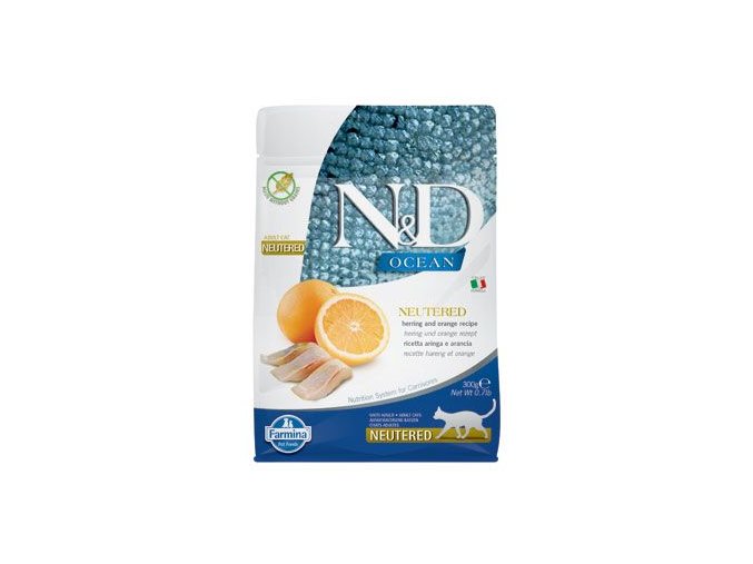 N&D OCEAN CAT NEUTERED Adult Herring & Orange 300g