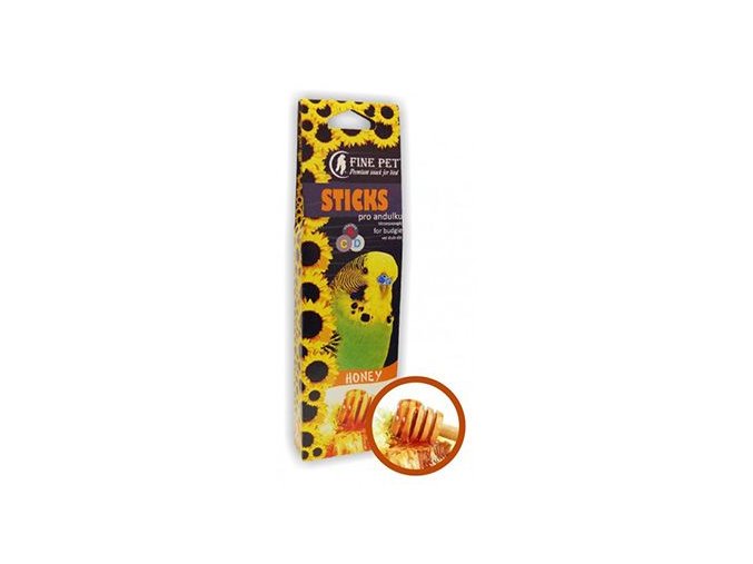 FINE PET Tyčinka Andulka medová 2ks/110g
