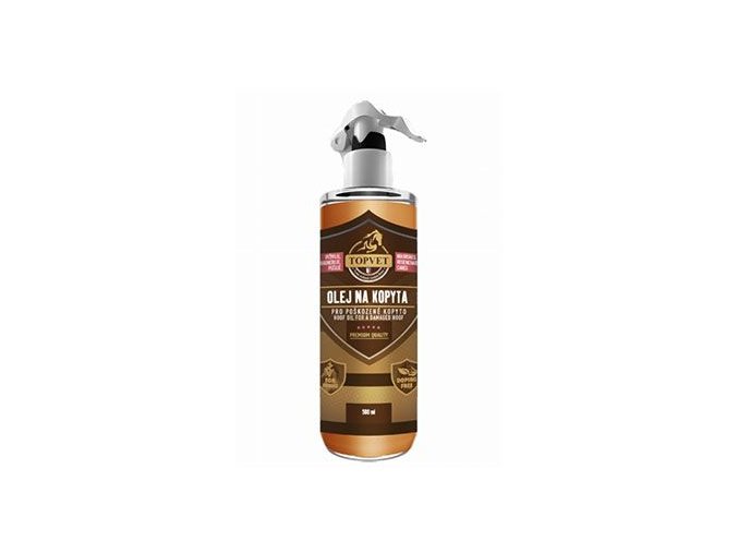 Olej na kopyta - pro poškozené kopyto TOPVET 500ml
