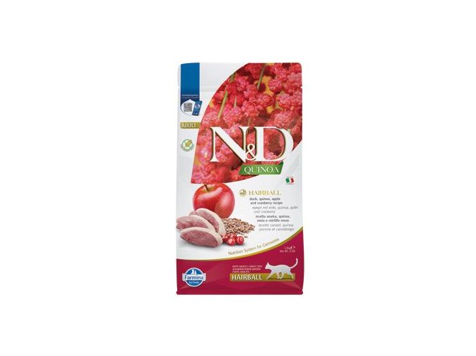 N&D Quinoa CAT Hairball Duck & Cranberry 1,5kg