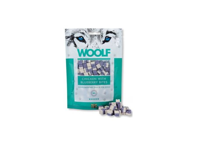 WOOLF Classic poch. Chicken with Blueberry Bites 100g