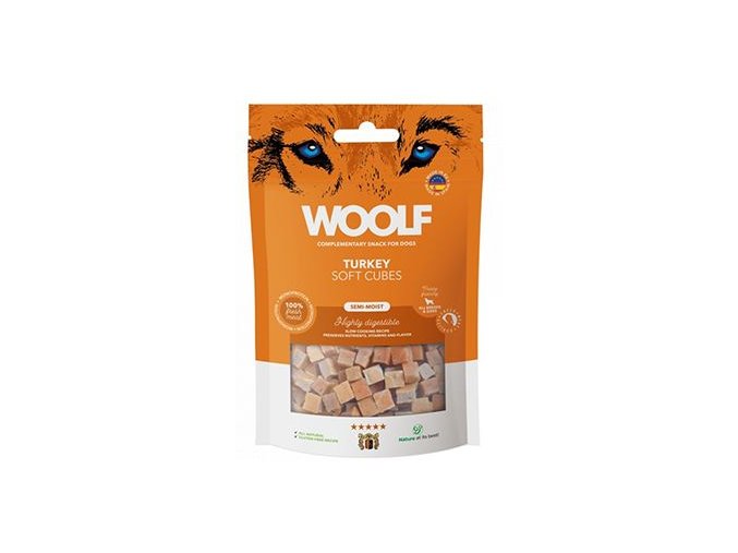 WOOLF pochoutka Soft Cubes Turkey 100g