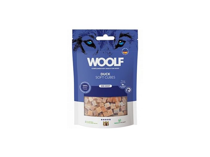 WOOLF pochoutka Soft Cubes Duck 100g