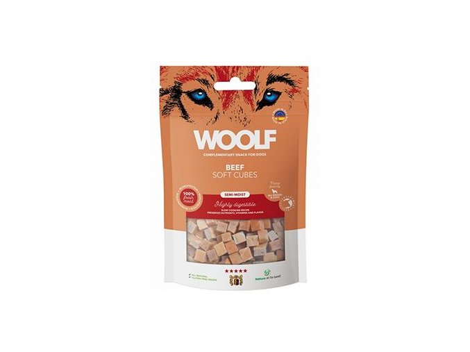 WOOLF Cubes poch. Soft Beef 100g