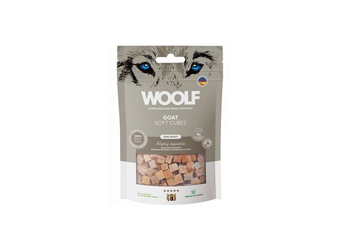 WOOLF pochoutka Soft Cubes Goat 100g