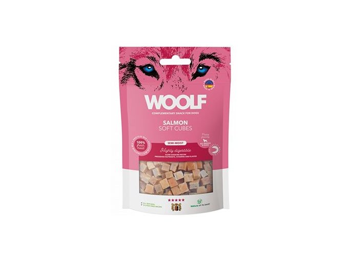 WOOLF pochoutka Soft Cubes Salmon 100g