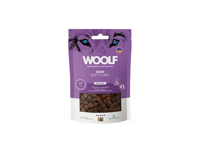WOOLF pochoutka Soft Cubes Deer 100g
