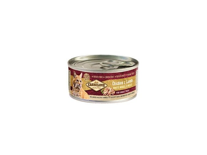 Carnilove White konz Mus Meat Chicken&Lamb Cats 100g