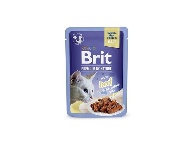 Brit Premium Cat D Fillets in Jelly with Beef 85g