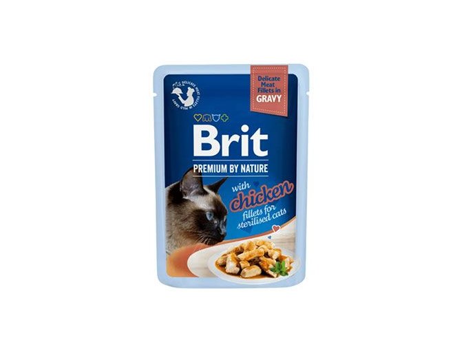 Brit Premium Cat D Fillets Gravy Chick Sterilised 85g