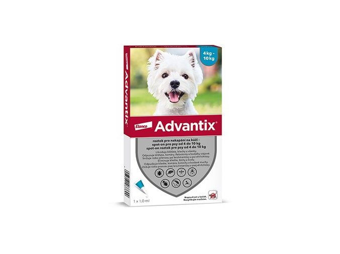 Advantix Spot-on 1x1ml pro psy 4-10kg