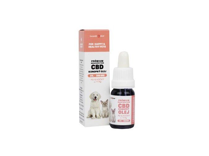 CBD olej pro malé psy a kočky 5%, 10ml