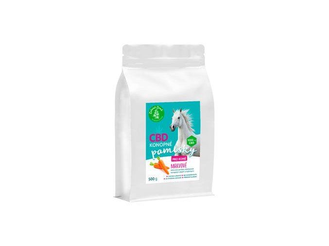 CBD pamlsky pro koně mrkvové 500g