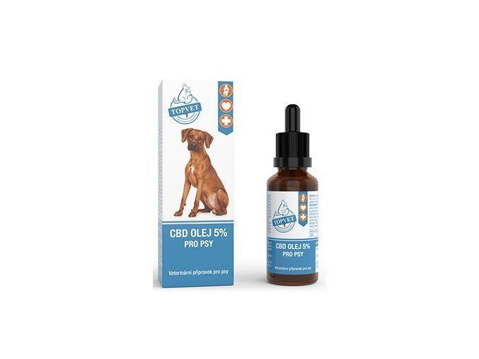 CBD olej 5% pro psy TOPVET 10ml