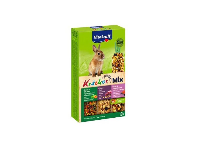 Vitakraft Rodent Kräcker Rabbit Trio mix tyč 3ks