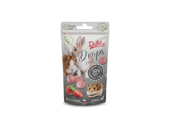Dafiko drops pro hlodavce jahoda 75g