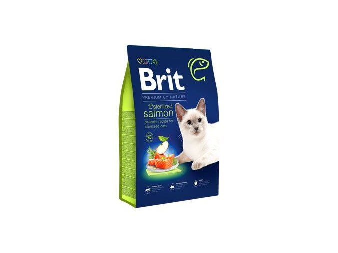 Brit Premium Cat by Nature Sterilized Salmon 8kg