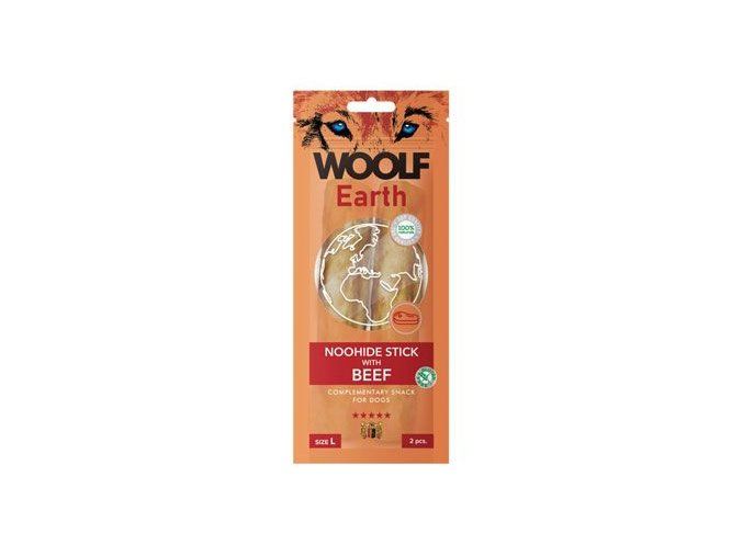 WOOLF Earth poch. NooHide L Sticks with Beef 85g