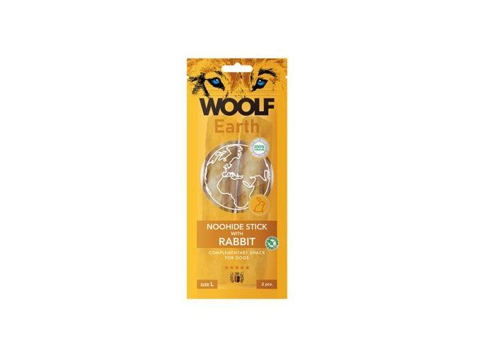 WOOLF Earth poch. NooHide L Sticks with Rabbit 85g