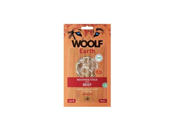 WOOLF Earth poch. NooHide S Sticks with Beef 90g
