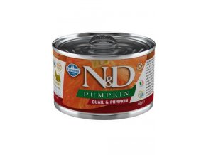 N&D DOG PUMPKIN Adult Quail & Pumpkin Mini 140g