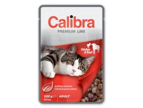 Calibra Cat kapsa Premium Adult Chicken & Beef 100g