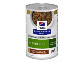 Hill's Can. PD Metabolic Weight Loss Chick&Veg Kon354g