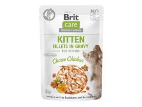 Brit Care Cat Fillets in Gravy Kitten Choi.Chicken 85g