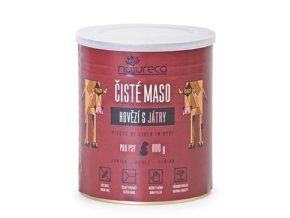 NATURECA konz. hovězí s játry pro psy 800g