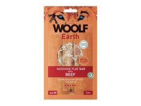WOOLF Earth poch. NooHide M Flat Bar Beef 90g