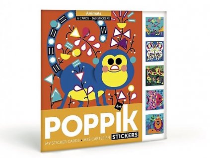 107350 poppik gommettes stickers activite manuelle animaux