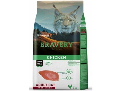 114832 bravery cat sterilized chicken 2kg