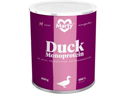 91840 marty monoprotein kachni konzerva 800g