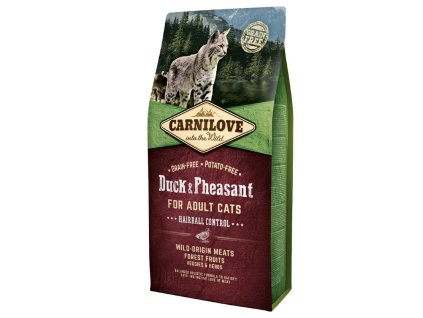 Carnilove Cat Duck&Pheasant Adult Hairball Contr 6kg - pošk
