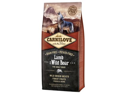 Carnilove Dog Lamb & Wild Boar for Adult 12kg poškozený obal