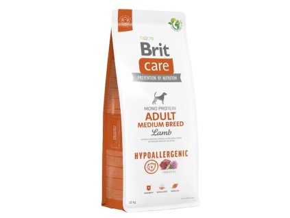 Brit Care Dog Hypoallergenic Adult Medium Breed 12kg poškozený obal