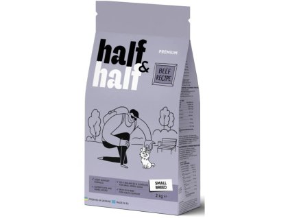 Half&Half Adult Small Breed hovězí granule pro psy 2kg