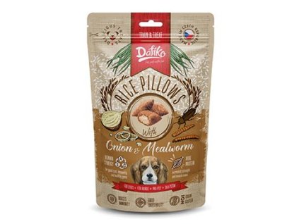 Dafiko plněné polštářky pro psy moučný červ/cibule 80g