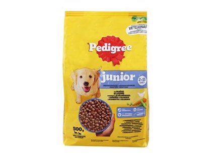 Pedigree Dry Junior M/L drůbeží se zeleninou 500g