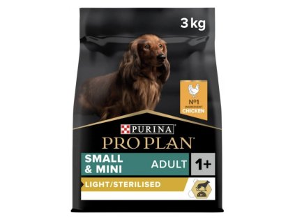 Pro Plan Small & Mini Adult Light/Sterilised kuře 3 kg Pošk