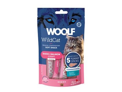 WOOLF WildCat Cream Functional Duck&Salmon 5x14g
