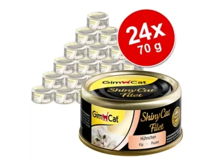 24 x Konzerva SHINY CAT kuře 70g