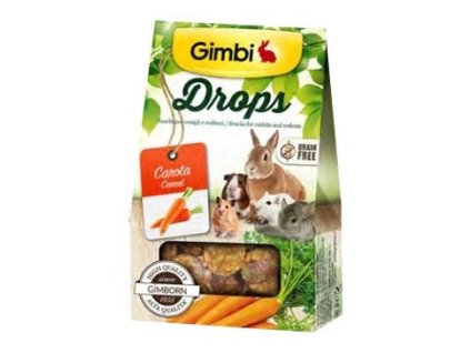 Gimbi Drops pro hlodavce s mrkví 50g