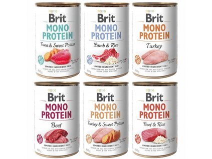 Brit mono protein konzervy  Mix pack 6 x 400 g