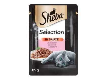 Sheba kapsa Selection s lososem ve šťávě 85g