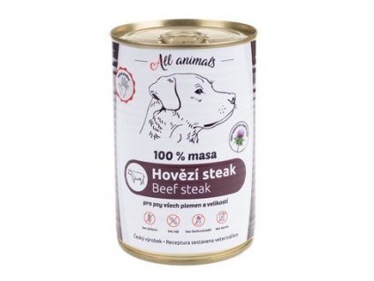 All Animals DOG hovězí steak 400g