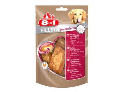 Pochoutka 8in1 Fillets pro Skin&coat S 80g